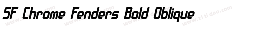SF Chrome Fenders Bold Oblique字体转换